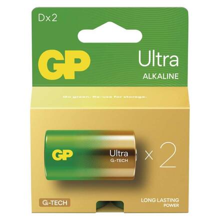 EMOS Alkalická baterie GP Ultra D (LR20), 2 ks B02412