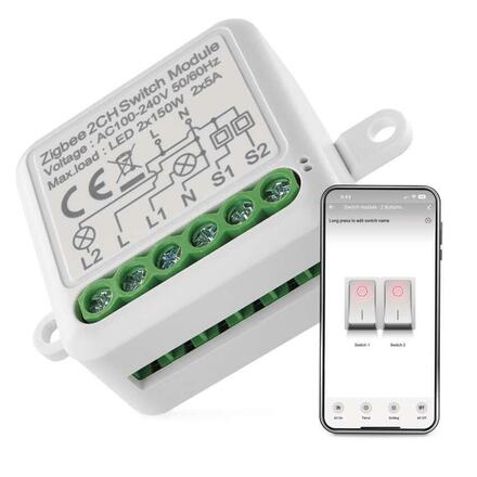 EMOS GoSmart modul spínací IP-2102SZ, ZigBee, 2-kanálový H5102