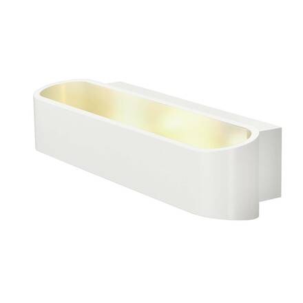 BIG WHITE ASSO 300, nástěnné svítidlo, LED, 3000K, oválné, bílé, D/Š/V 30/9,5/7 cm 151271