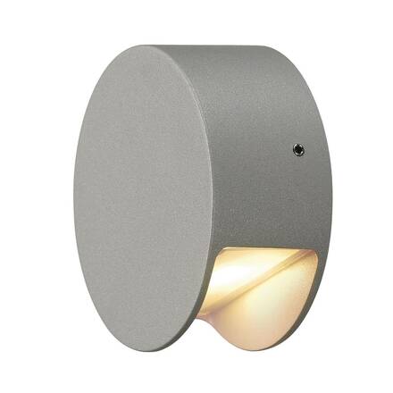 BIG WHITE PEMA, nástěnné svítidlo, LED, 3000K, IP44 , stříbrošedé, 4 W 231012