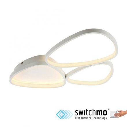 JUST LIGHT LED stropní svítidlo 3 krokové stmívač bílé paměťová funkce do ložnice krokově stmívatelné 3000K LD 14049-16