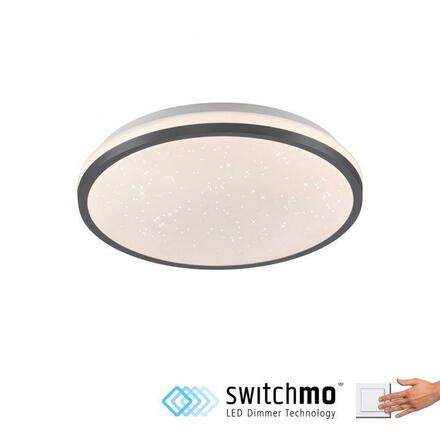 JUST LIGHT LED stropní svítidlo průměr 28cm černé hvězdné nebe krokově stmívatelné 3000K LD 14293-18