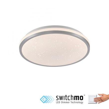 JUST LIGHT LED stropní svítidlo průměr 28cm stříbrné hvězdné nebe krokově stmívatelné 3000K LD 14293-21