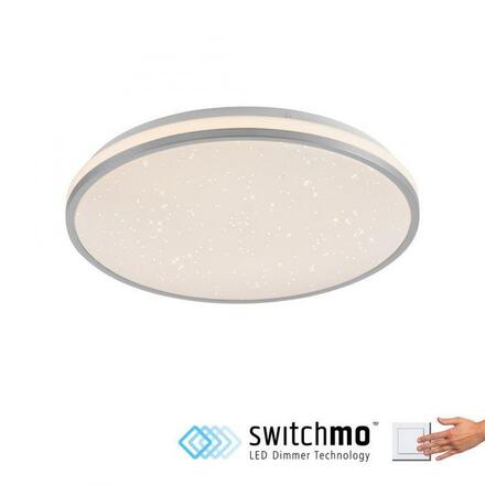 JUST LIGHT LED stropní svítidlo průměr 38cm stříbrné hvězdné nebe krokově stmívatelné 3000K LD 14294-21