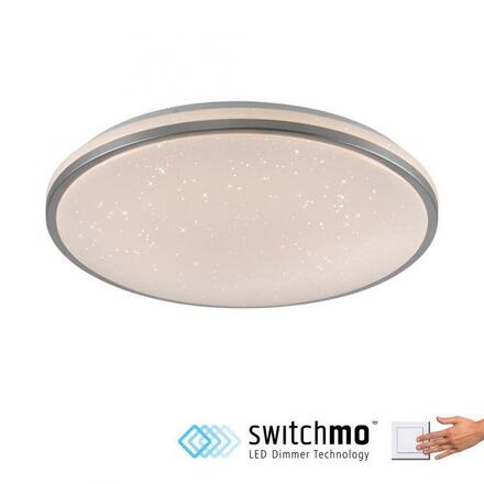 JUST LIGHT LED stropní svítidlo průměr 49cm stříbrné hvězdné nebe krokově stmívatelné 3000K LD 14295-21