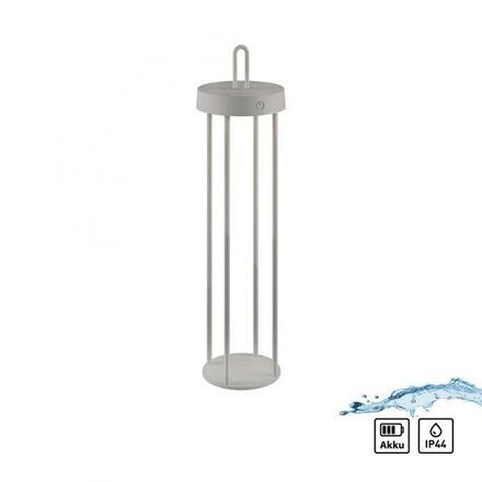 JUST LIGHT LED stolní lampa na baterie mobilní 50cm dotykový stmívač IP44 zahradní svítidlo 2700K LD 19301-40