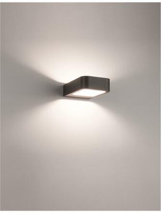 NOVA LUCE venkovní nástěnné svítidlo ACQUA tmavě šedý hliník akrylový difuzor LED 5W 3000K 110-265V 38st. IP54 713312