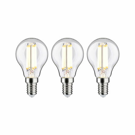 PAULMANN Eco-Line Filament 230V LED kapka E14 3ks-sada 82mm 2,5W 3000K čirá