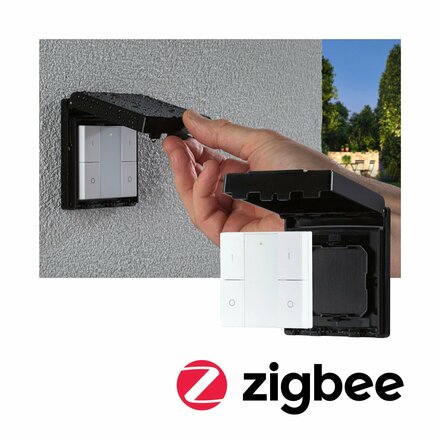 PAULMANN Vypínač Smart Home Zigbee On/Off/Dimm venkovní černá