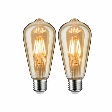 PAULMANN Vintage Edition set LED žárovka E27 230V 2x6,5W 2500K zlatá