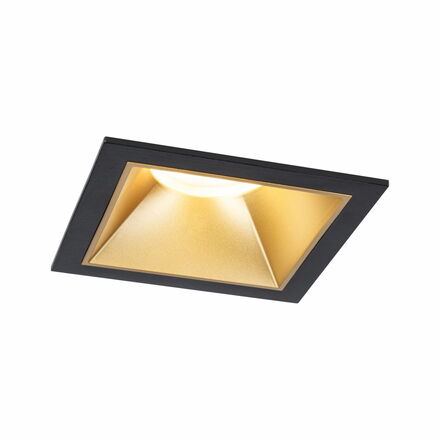 PAULMANN LED vestavné svítidlo 3-krokové-stmívatelné Cole Coin základní sada IP44 hranaté 88x88mm Coin 3x6W 230V stmívatelné 2700K černá/zlatá mat