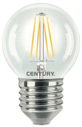 CENTURY LED FILAMENT MINI GLOBE ČIRÁ 6W E27 4000K 806Lm 360d 45x72mm IP20 CEN INH1G-062740