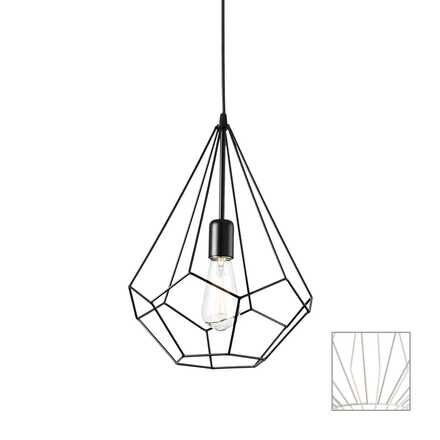 Závěsné svítidlo Ideal Lux Ampolla-3 SP1 nero 148175 černé 30cm