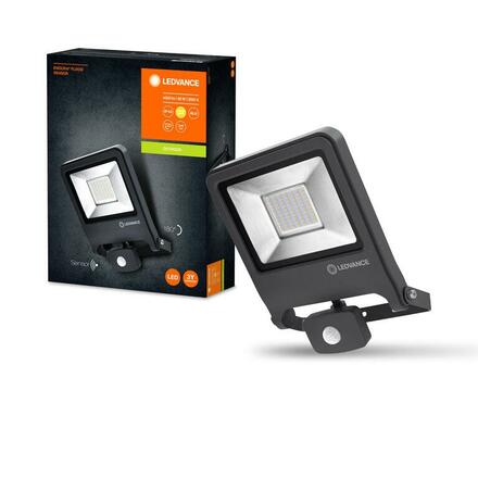 LEDVANCE LED reflektor ENDURA Flood Sensor 50 W 3000 K tmavě šedá 4058075239593
