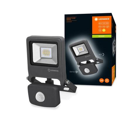 LEDVANCE LED reflektor ENDURA Flood Sensor 10 W 3000 K tmavě šedá 4058075292154