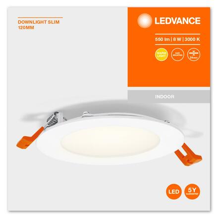 LEDVANCE zapuštěné svítidlo Downlight Slim 120mm 8W 3000K 4058075573079