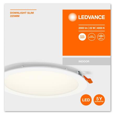 LEDVANCE zapuštěné svítidlo Downlight Slim 225mm 22W 4000K 4058075573154