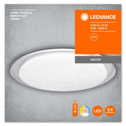LEDVANCE stropní svítidlo Orbis Sparkle Remote-CCT s dálkovým ovládáním 460mm 24W 4058075633179