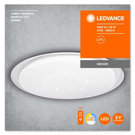 LEDVANCE stropní svítidlo Orbis Sparkle Remote-CCT s dálkovým ovládáním 560mm 32W 4058075633193