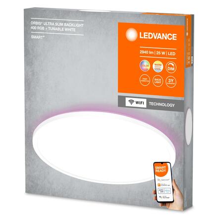 LEDVANCE SMART+ Wifi Orbis Ultra Slim Backlight stropní svítidlo bílé 400mm RGB + TW 4058075752764