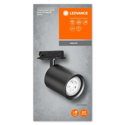 LEDVANCE 1f Tracklight Spot Mini Cylinder GU10 černá 4058075756663