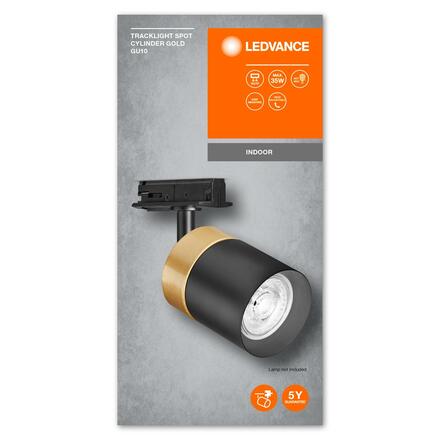 LEDVANCE 1f Tracklight Spot Cylinder Gold GU10 černá 4058075756700