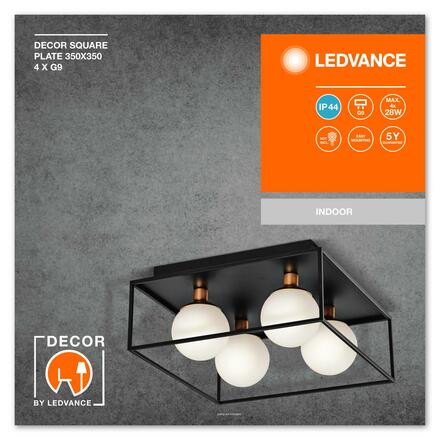 LEDVANCE stropní svítidlo Decor Square 350x350mm 4 x G9 IP44 4058075756960