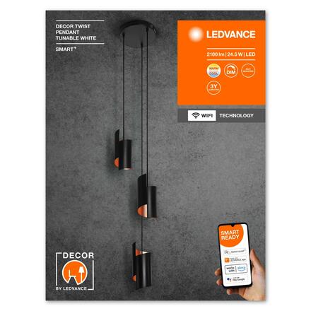 LEDVANCE SMART+ Wifi Decor Twist černé závěsné svítidlo TW 4058075757400