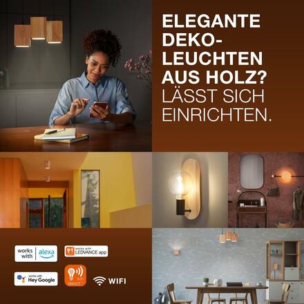 LEDVANCE SMART+ Wifi Decor dřevěné stropní svítidlo TW 4058075757660