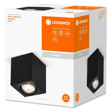 LEDVANCE stropní bodové svítidlo Spot Surface Square GU10 černá 4058075758681