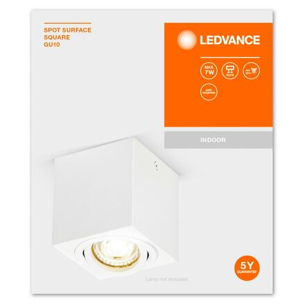 LEDVANCE stropní bodové svítidlo Spot Surface Square GU10 bílá 4058075758704
