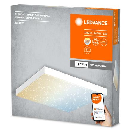 LEDVANCE SMART+ Wifi Planon Frameless Sparkle stropní svítidlo 450x450mm TW 4058075759541