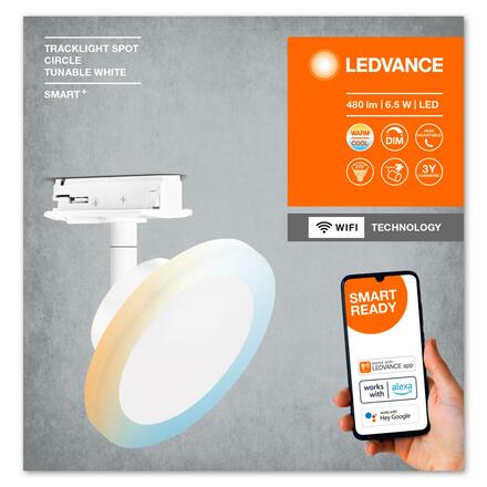 LEDVANCE SMART+ Wifi 1f Tracklight Spot Circle bílá TW 4058075759749