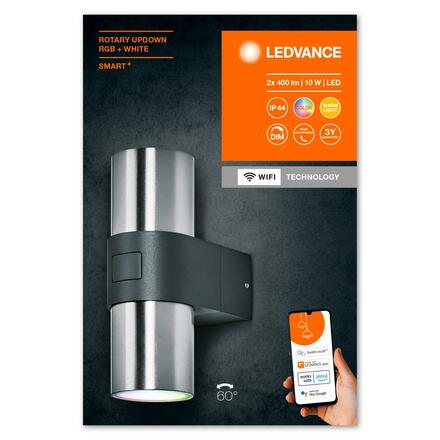 LEDVANCE SMART+ Wifi Rotary Updown venkovní nástěnné svítidlo RGB + W 4058075763265