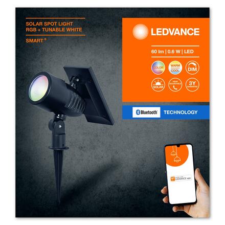 LEDVANCE SMART+ BT Solar Spot Light solární bodové svítidlo se zápichem RGB + TW 4058075763883