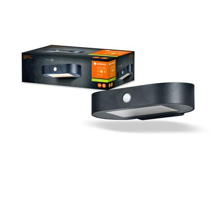 LEDVANCE venkovní nástěnné svítidlo ENDURA Style Solar Oval S Wall Sensor 4W 3000K 4058075766266