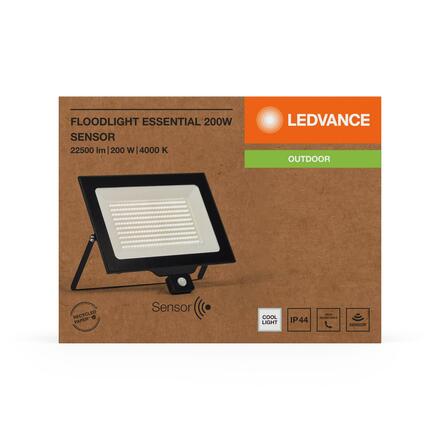 LEDVANCE LED reflektor Floodlight Essential Sensor 200W 4000K 4058075831636