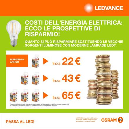 LEDVANCE LED EDISON 60 4 W/3000 K E27 4099854002946