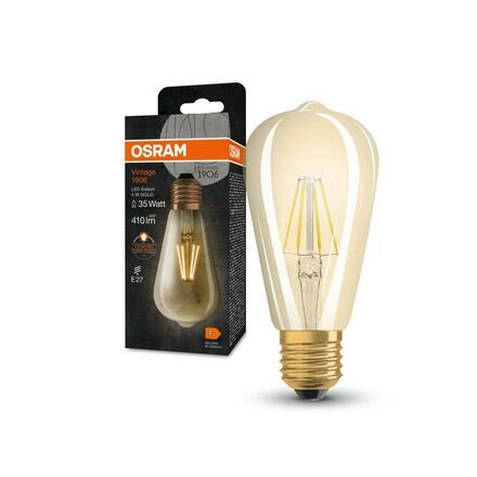 LEDVANCE Vintage 1906 Edison 35 Filament 4W 824 Gold E27 4099854091377