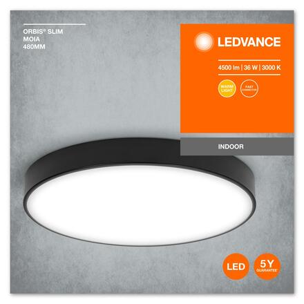 LEDVANCE stropní svítidlo Orbis Slim Moia 480mm 36W černá 4099854092480