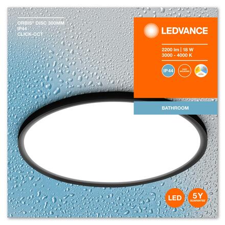 LEDVANCE stropní svítidlo LED Bathroom Ceiling 300mm černá Click-CCT 4099854096112