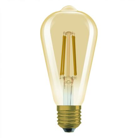 LEDVANCE Vintage 1906 Edison 60 Filament DIM 7.2W 824 Gold E27 4099854137822