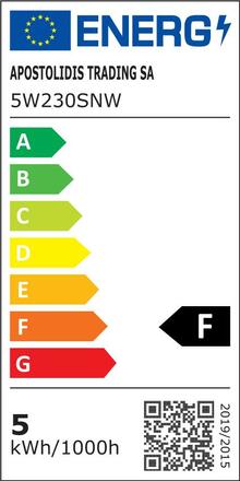 ACA Lighting LED MR16 230V 5W 4000K 105st. 450lm Ra80 5W230SNW