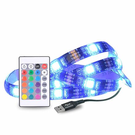 Solight LED RGB pásek pro TV, 2x 50cm, USB, vypínač, dálkový ovladač WM504