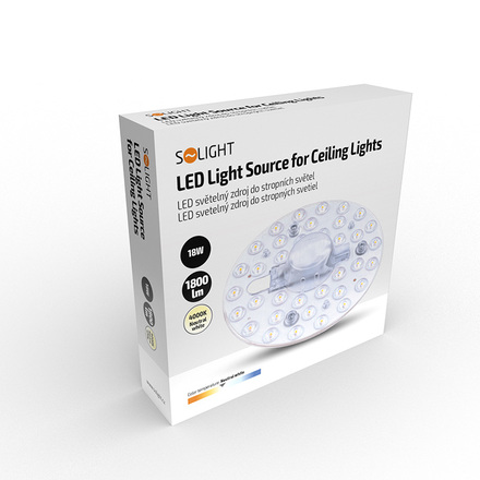 Solight LED světelný zdroj do stropních světel, 18W, 1800lm, 4000K, 155mm WZ6103
