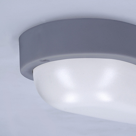 Solight LED venkovní osvětlení oválné, 13W, 910lm, 4000K, IP54, 21cm, šedá barva WO744-G
