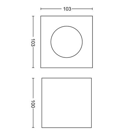 LED Bodové svítidlo Philips Box 50491/31/P0 bílé 1x4,5W