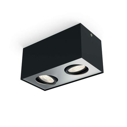 LED Bodové svítidlo Philips Box 50492/30/P0 černé 2x4,5W