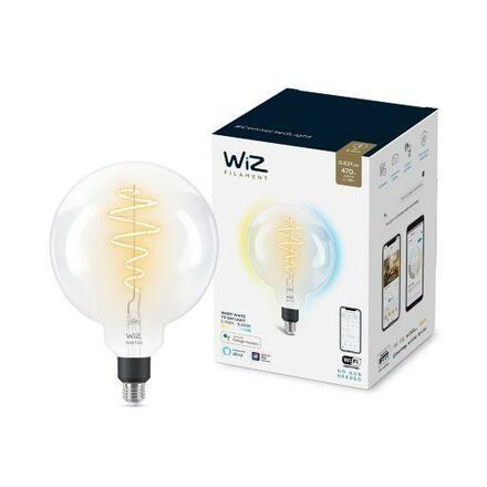 LED Žárovka WiZ Tunable White Filament 8718699786731 E27 G200 6,5-40W 470lm 2700-6500K, stmívatelná