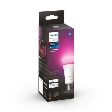 Hue Bluetooth LED White and Color Ambiance žárovka Philips 8719514288157 E27 A67 13,5W 1521lm 2000-6500K RGB stmívatelná